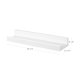 SONGMICS v�greol med 3 s�t sv�vende hylder til billedrammer og b�ger, 38 x 10 cm, MDF hvid LWS38WT