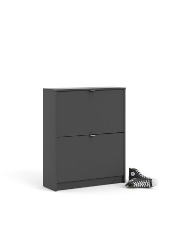 TVILUM Sko Skoskap 2 foldedrer med 2 rom - ParcelMatt Gr Matt Gr