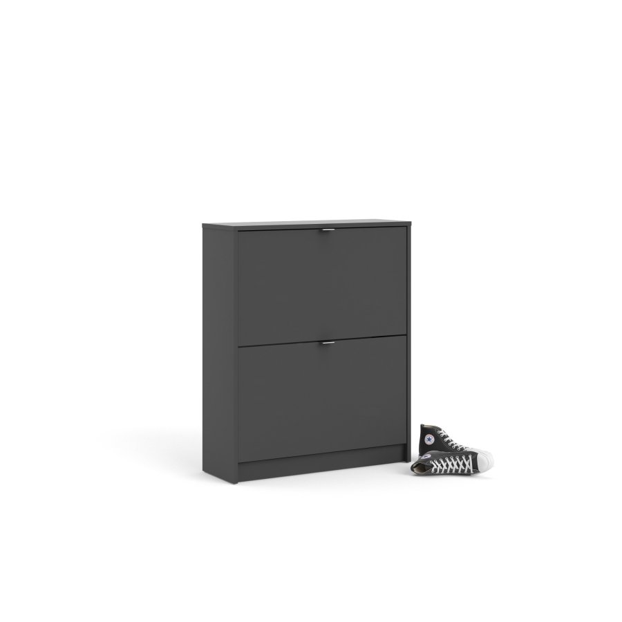 TVILUM Sko Skoskap 2 foldedrer med 2 rom - ParcelMatt Gr Matt Gr