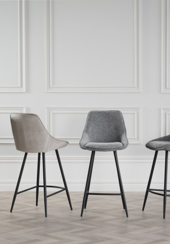 ROWICO Sierra barkrakk, med ryggsttte og fotsttte - gr polyester og sort metall