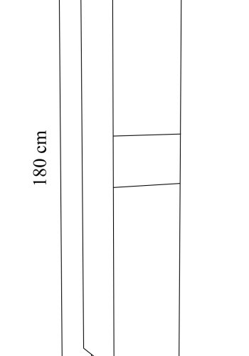VCM NORDIC Silora Badezimmer-Hochschrank, m. 2 Türen, 2 Einlegeböden, 1 Schublade – Holz anthrazitgrau