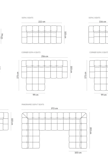 MICADONI Kendal hjrnesofa, venstre, 5 seter - gr flyel og svart bketre