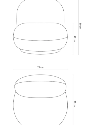 MICADONI Chuck svingstol, 1 sete - grnn chenille og sort plast