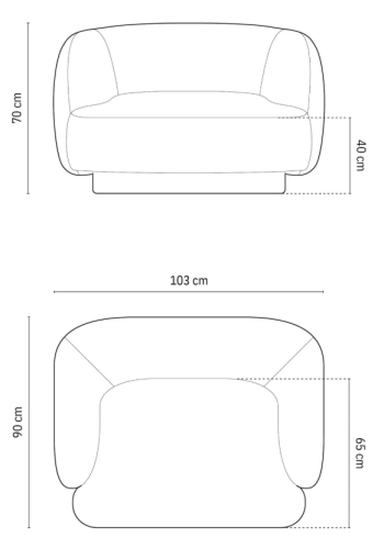 MICADONI Miley lenestol, m armlener, 1 sete - gul flyel og sort plast