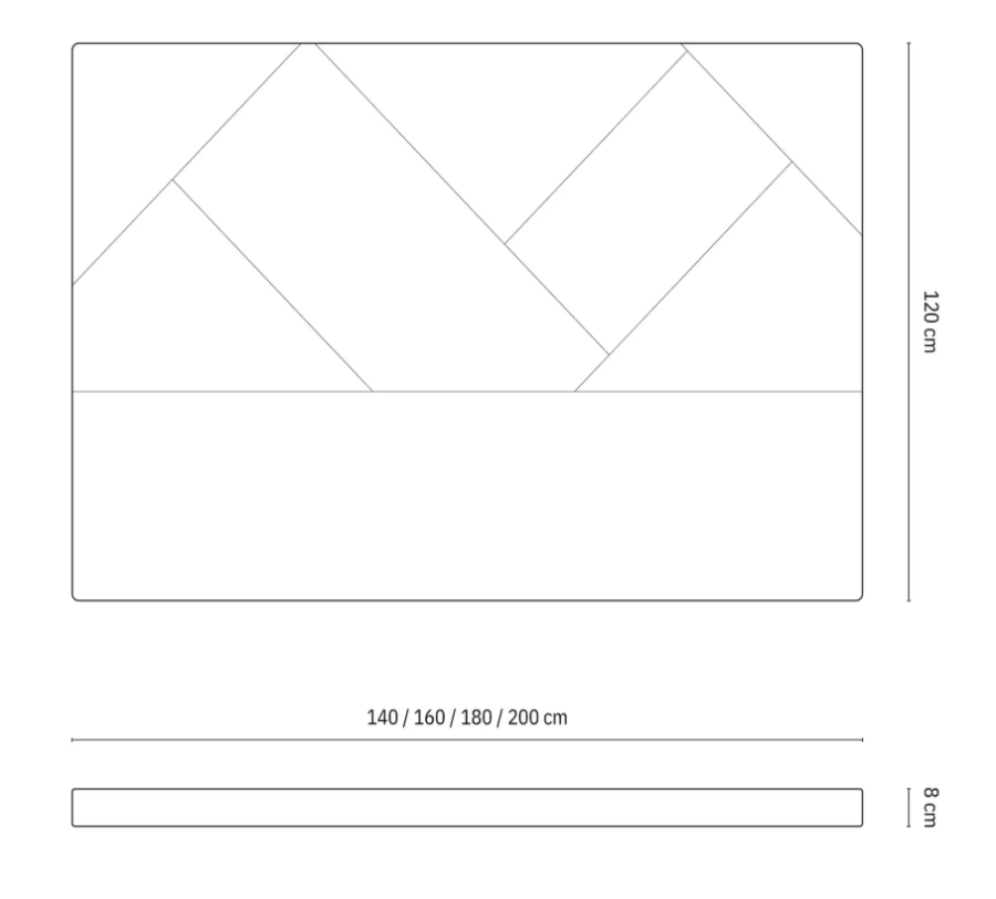 MICADONI Arkose sengegavl - beige flyel (200x8x120)