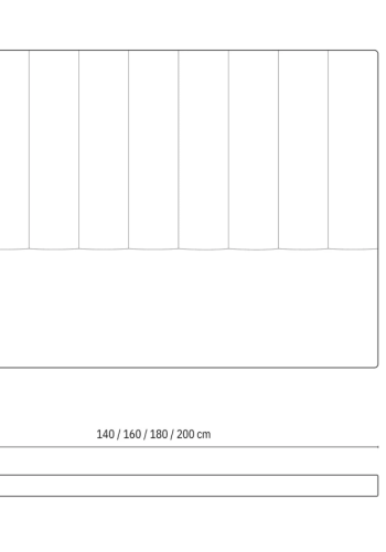 MICADONI Marl sengegavl - grnn flyel (200x8x120)