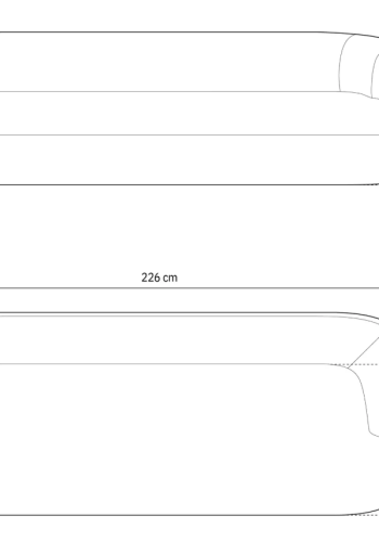 MICADONI Jenny sofa, 4 seter - brun boucl og sort plast