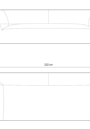 MICADONI Ruby sofa, 3 seter - grnn flyel og sort plast
