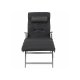 SONGMICS GCB24BK solseng, b. 6 cm. madrass, avtakbar nakkest�tte, sammenleggbar - svart syntetisk stoff og rustfritt aluminium