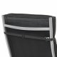 SONGMICS GCB24BK solseng, b. 6 cm. madrass, avtakbar nakkest�tte, sammenleggbar - svart syntetisk stoff og rustfritt aluminium