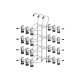 SONGMICS buksesk�rtb�jler med klemmer, s�t med 3 pladsbesparende 4-lags metalbukseb�jler, med 8 justerbare skridsikre klemmer, til bukser, jeans, h�ndkl�der, shorts, 32 cm, s�lv og sort CRI042BK