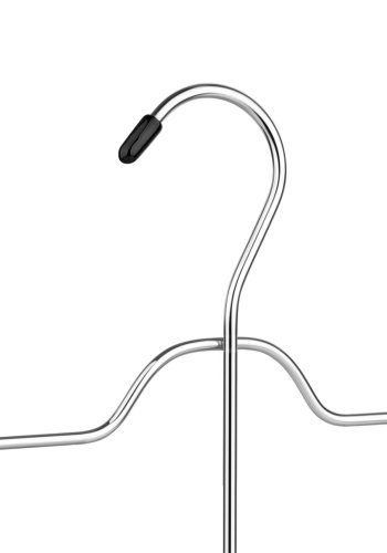 SONGMICS buksesk�rtb�jler med klemmer, s�t med 3 pladsbesparende 4-lags metalbukseb�jler, med 8 justerbare skridsikre klemmer, til bukser, jeans, h�ndkl�der, shorts, 32 cm, s�lv og sort CRI042BK