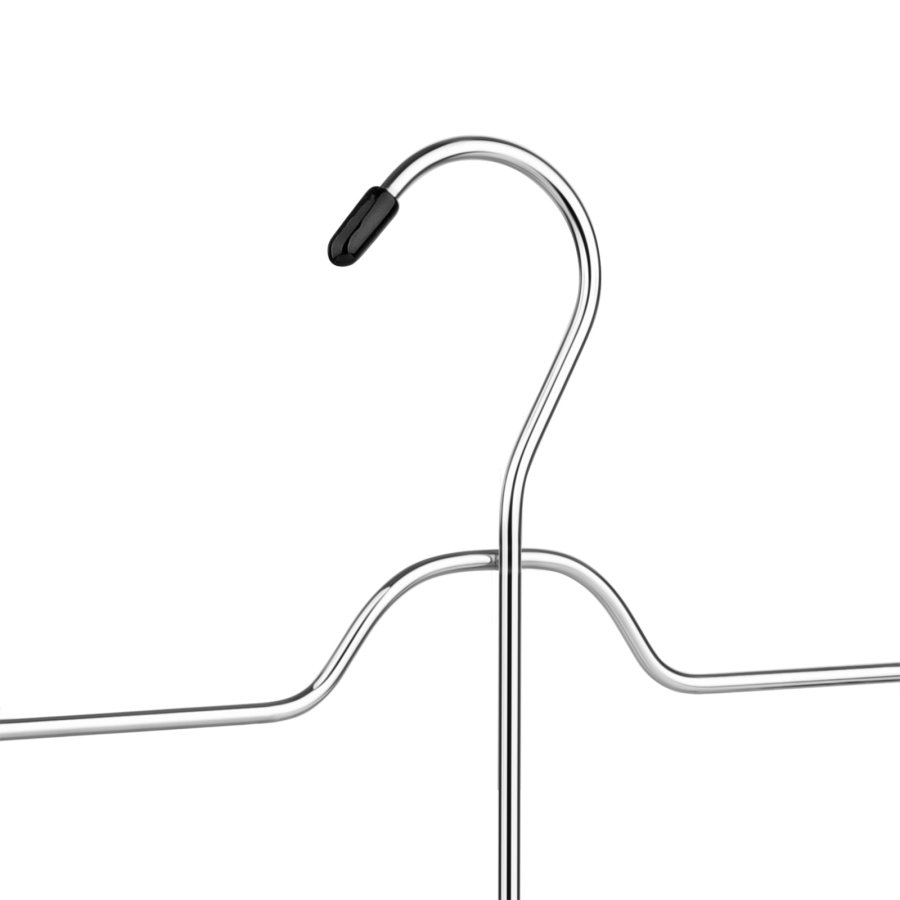 SONGMICS buksesk�rtb�jler med klemmer, s�t med 3 pladsbesparende 4-lags metalbukseb�jler, med 8 justerbare skridsikre klemmer, til bukser, jeans, h�ndkl�der, shorts, 32 cm, s�lv og sort CRI042BK