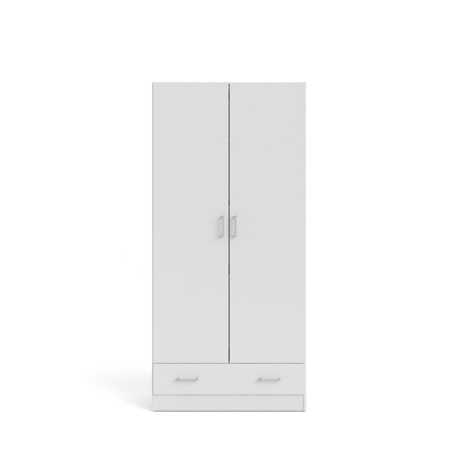 TWILUM Space garderob 2 drrar, 1 lda, 3 hyllplan - vit folie/spnskiva