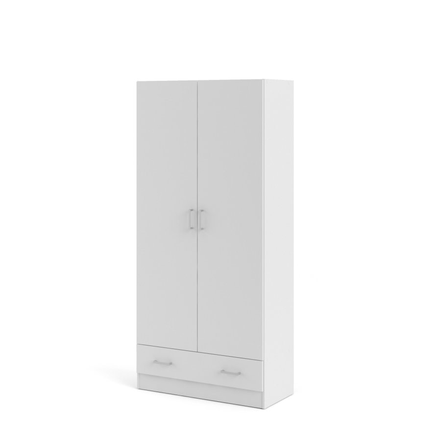 TWILUM Space garderob 2 drrar, 1 lda, 3 hyllplan - vit folie/spnskiva