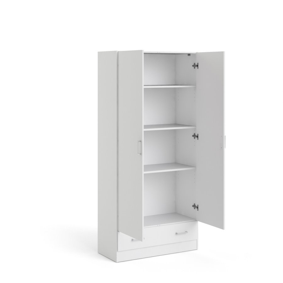 TWILUM Space garderob 2 drrar, 1 lda, 3 hyllplan - vit folie/spnskiva