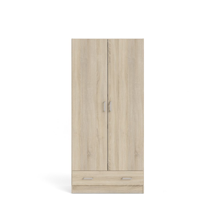 TVILUM Space Garderobe 2 drer + 1 skuff - Pakke Eik struktur Eik struktur