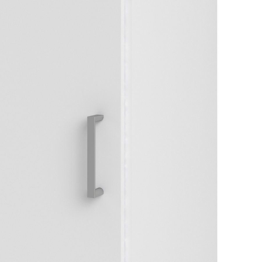 TVILUM Space Kleiderschrank 1 Tür und 3 Einlegeböden - weiße Folie/Spanplatte