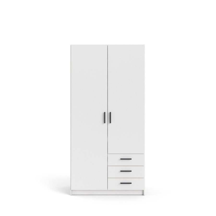 TVILUM Sprint Garderobeskap 2 drer + 3 skuffer - ParcelWhite White