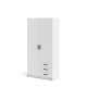 TVILUM Sprint Garderobeskap 2 drer + 3 skuffer - ParcelWhite White
