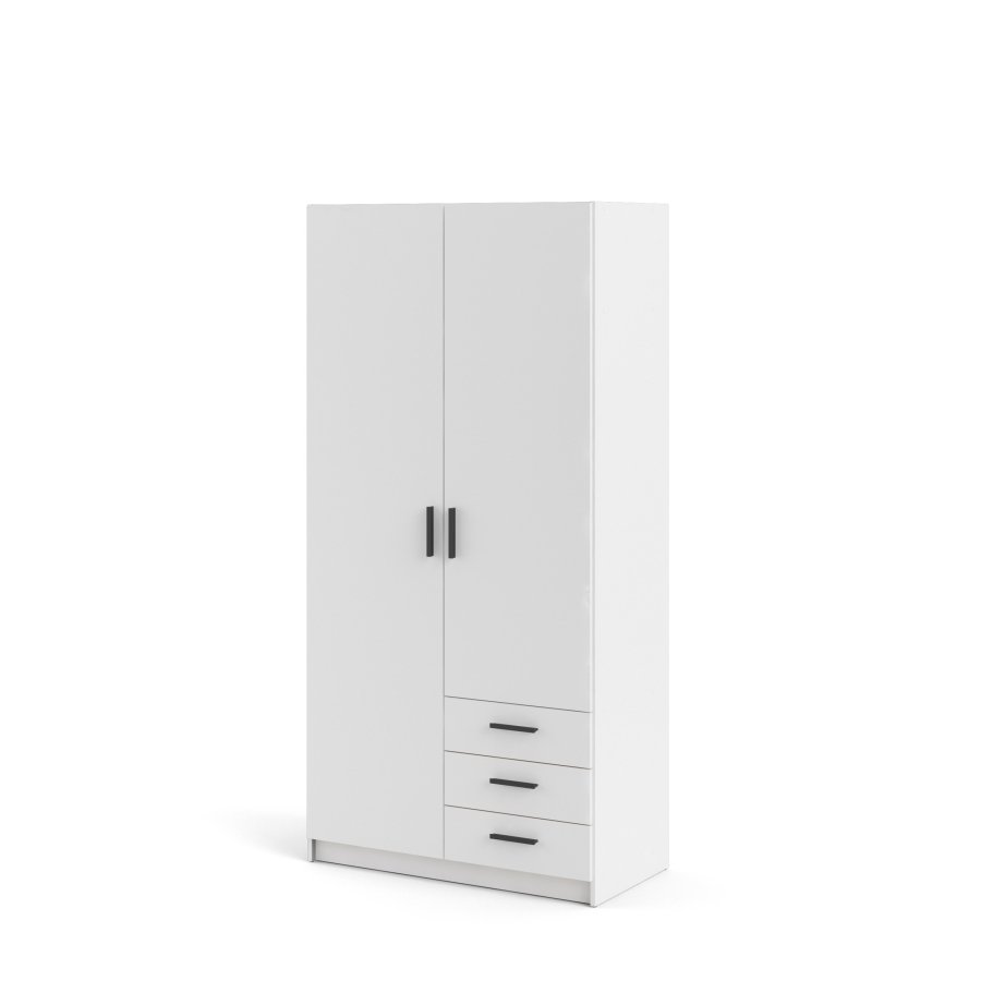 TVILUM Sprint Garderobeskap 2 drer + 3 skuffer - ParcelWhite White