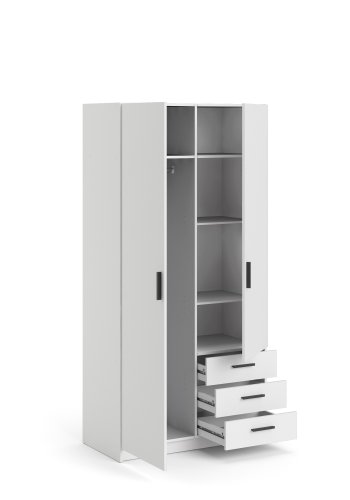 TVILUM Sprint Garderobeskap 2 drer + 3 skuffer - ParcelWhite White