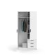 TVILUM Sprint Garderobeskap 2 drer + 3 skuffer - ParcelWhite White
