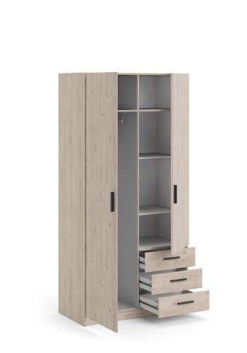 TVILUM Sprint Garderobe 2 drer + 3 skuffer - ParcelJackson Hickory Jackson Hickory