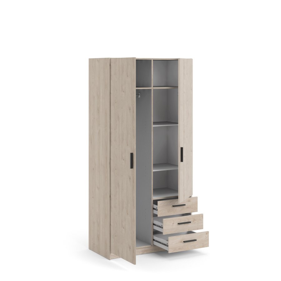 TVILUM Sprint Garderobe 2 drer + 3 skuffer - ParcelJackson Hickory Jackson Hickory