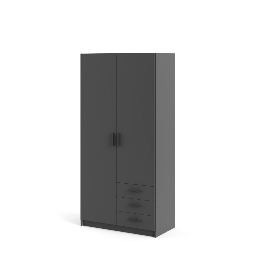 TVILUM Sprint Garderobeskap 2 drer + 3 skuffer - ParcelMatt Gr Matt Gr