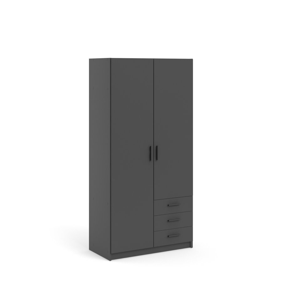 TVILUM Sprint Garderobeskap 2 drer + 3 skuffer - ParcelMatt Gr Matt Gr