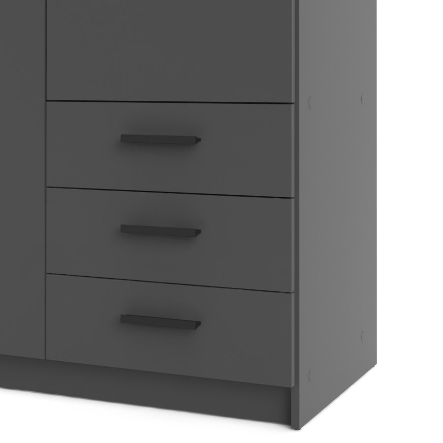 TVILUM Sprint Garderobeskap 2 drer + 3 skuffer - ParcelMatt Gr Matt Gr