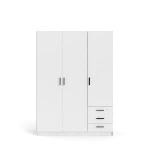 TVILUM Sprint Garderobeskab 3 lger + 3 skuffer - ParcelHvid Hvid