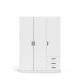 TVILUM Sprint Garderobeskap 3 drer + 3 skuffer - ParcelWhite White