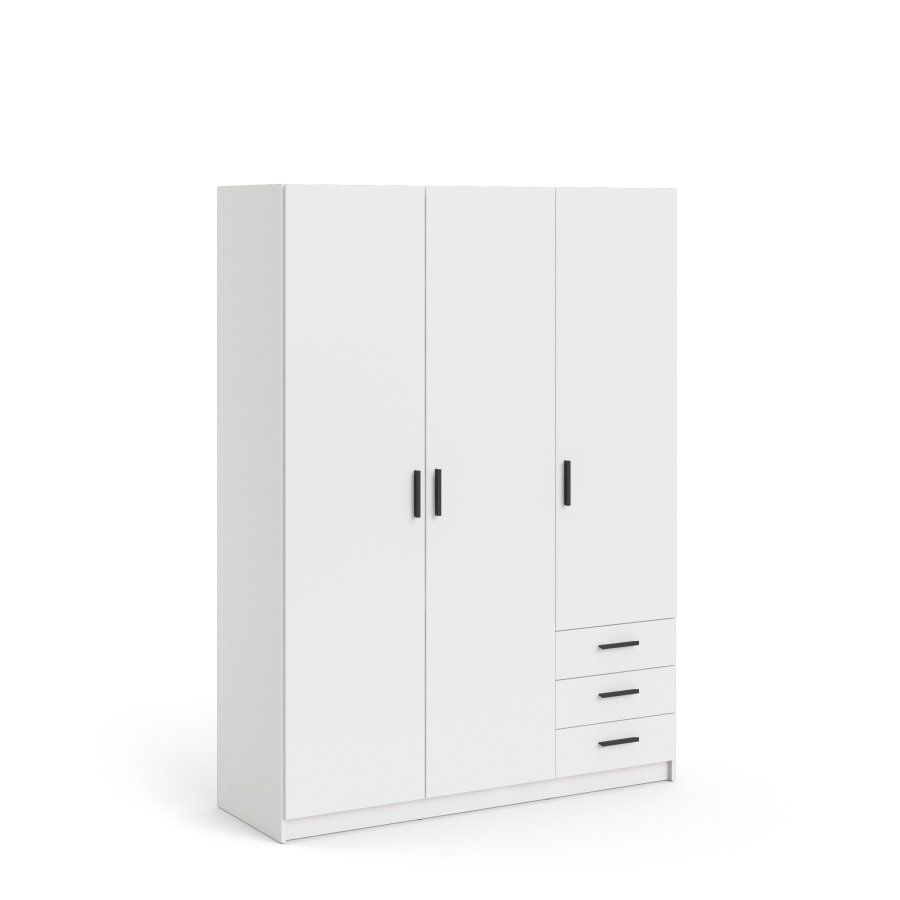 TVILUM Sprint Garderobeskap 3 drer + 3 skuffer - ParcelWhite White