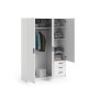 TVILUM Sprint Garderobeskap 3 drer + 3 skuffer - ParcelWhite White
