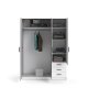 TVILUM Sprint Garderobeskap 3 drer + 3 skuffer - ParcelWhite White