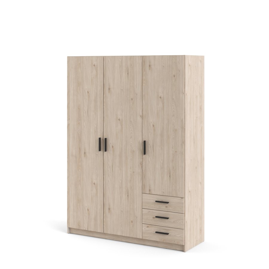 TVILUM Sprint Kleiderschrank 3 Türen + 3 Schubladen - ParcelJackson Hickory Jackson Hickory