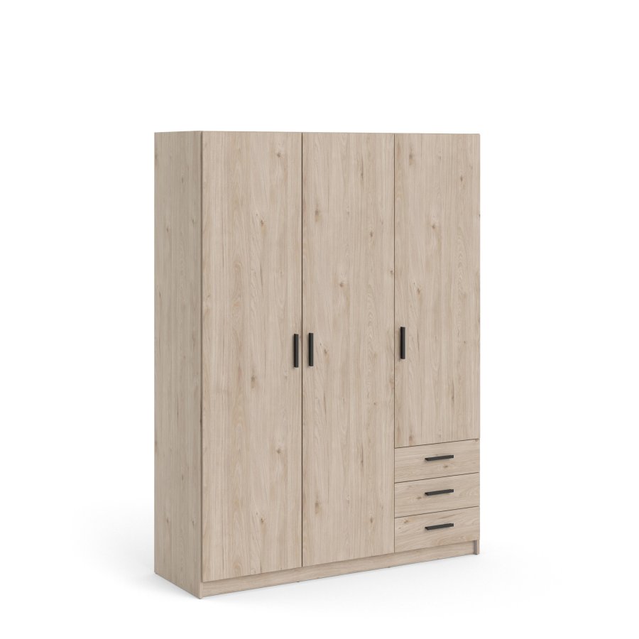 TVILUM Sprint Kleiderschrank 3 Türen + 3 Schubladen - ParcelJackson Hickory Jackson Hickory