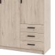 TVILUM Sprint Kleiderschrank 3 Türen + 3 Schubladen - ParcelJackson Hickory Jackson Hickory