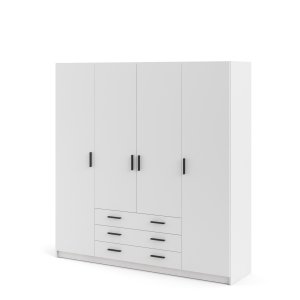 TVILUM Sprint Garderobeskap 4 d�rer + 3 skuffer - White
