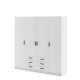 TVILUM Sprint Garderobeskap 4 drer + 3 skuffer - ParcelWhite White