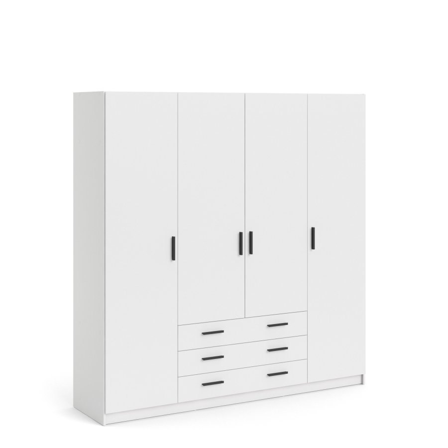 TVILUM Sprint Garderobeskap 4 drer + 3 skuffer - ParcelWhite White