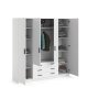 TVILUM Sprint Garderobeskap 4 drer + 3 skuffer - ParcelWhite White