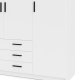 TVILUM Sprint Garderobeskap 4 drer + 3 skuffer - ParcelWhite White