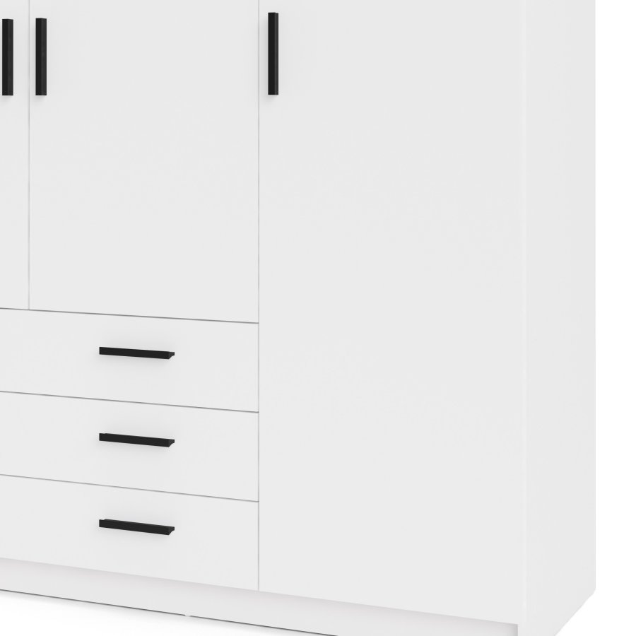 TVILUM Sprint Garderobeskap 4 drer + 3 skuffer - ParcelWhite White