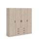 TVILUM Sprint Kleiderschrank 4 Türen + 3 Schubladen - ParcelJackson Hickory Jackson Hickory