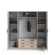 TVILUM Sprint Kleiderschrank 4 Türen + 3 Schubladen - ParcelJackson Hickory Jackson Hickory