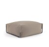 KAVE HOME Square puf modul til havesofa - grn stof og sort aluminium (101x101)