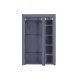 SONGMICS B�rbar Garderobe, Sammenklappelig Skab, T�jopbevaringsorganisator med B�jleskinne, Hylder, Stofbetr�k, Til Sovev�relse, Garderobe, 110 x 45 x 175 cm, Gr� LSF007G